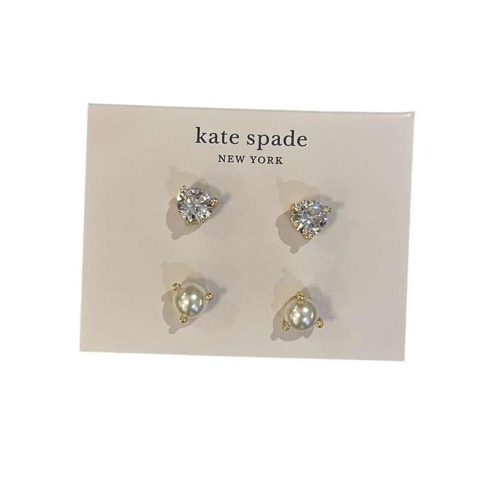 NWT Kate Spade 2 Pairs of Rise and Shine Studs
